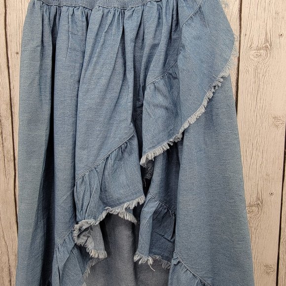 Given Kale Smocked High Low Skirt - Picture 3 of 11